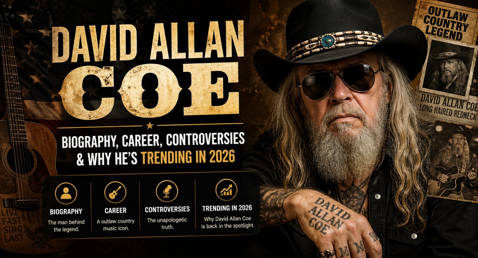 David Allan Coe Biography, Career, Controversies & Why He’s Trending in 2026
